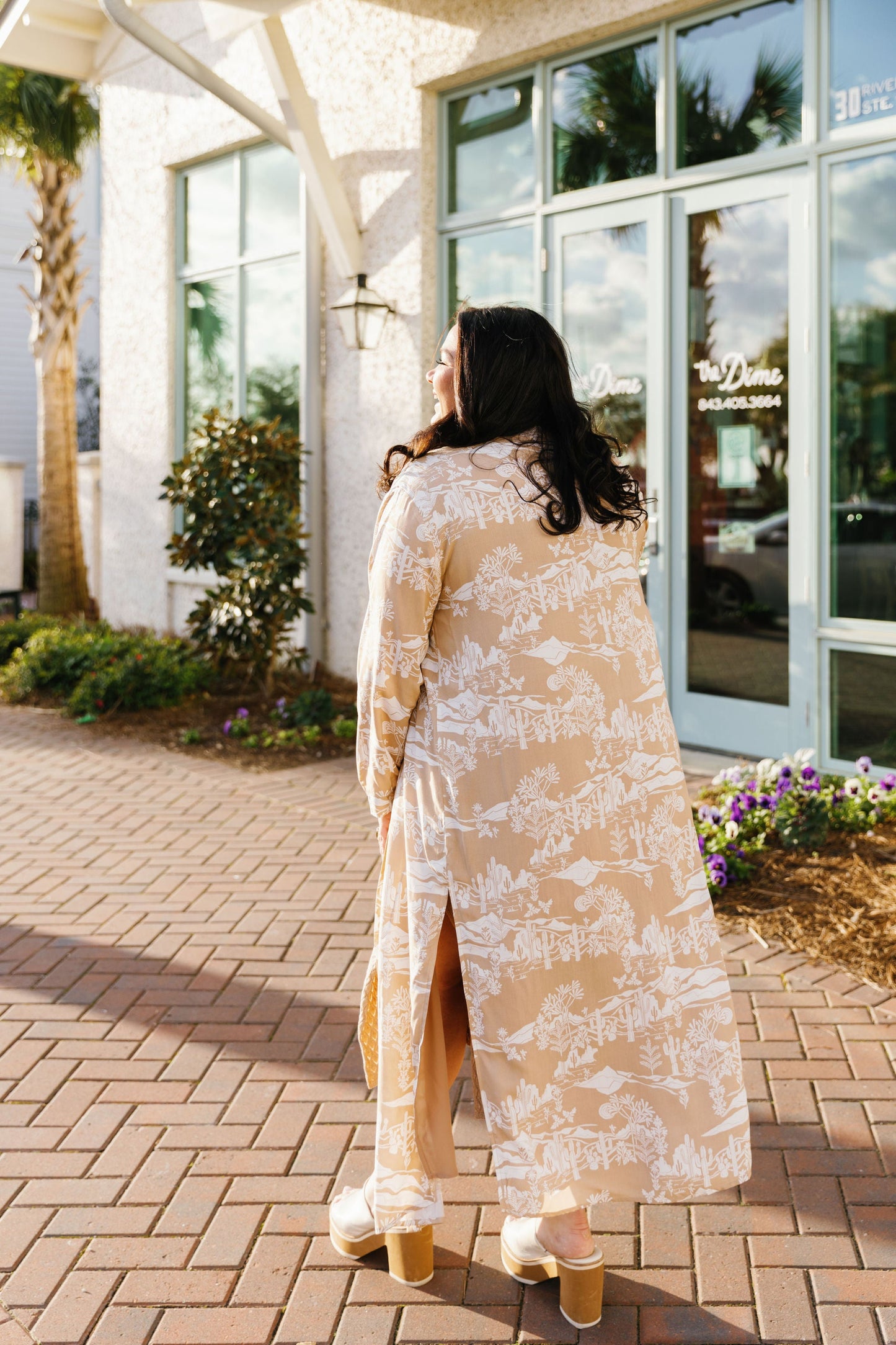 Palm Springs Kimono Shirt Dress