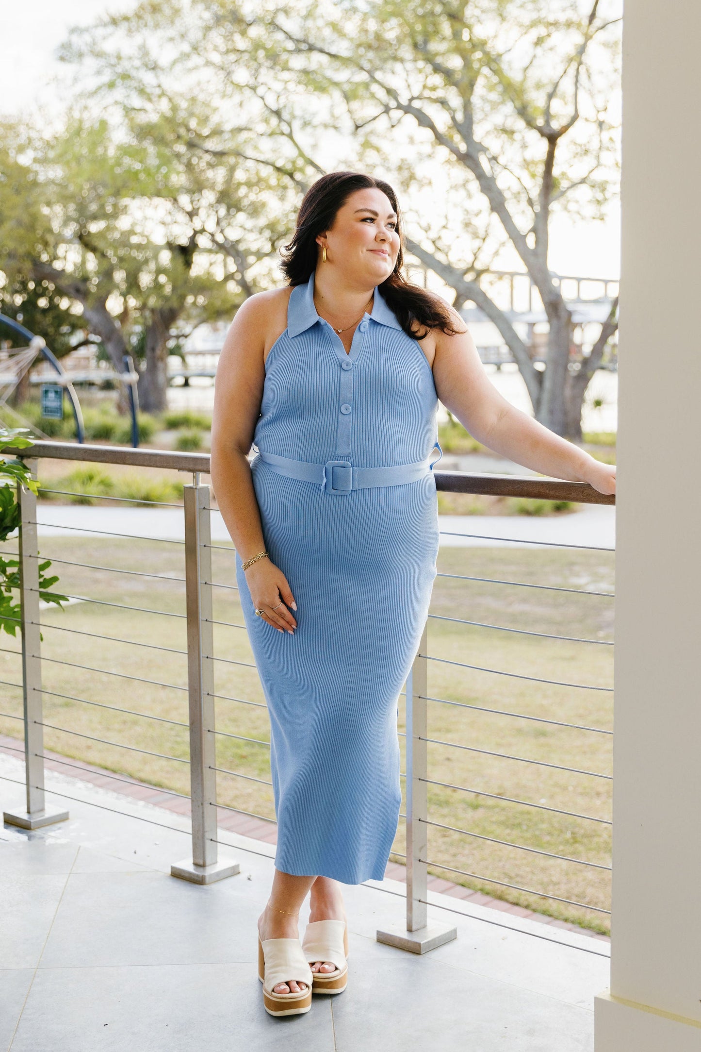 Something Blue Halter Midi