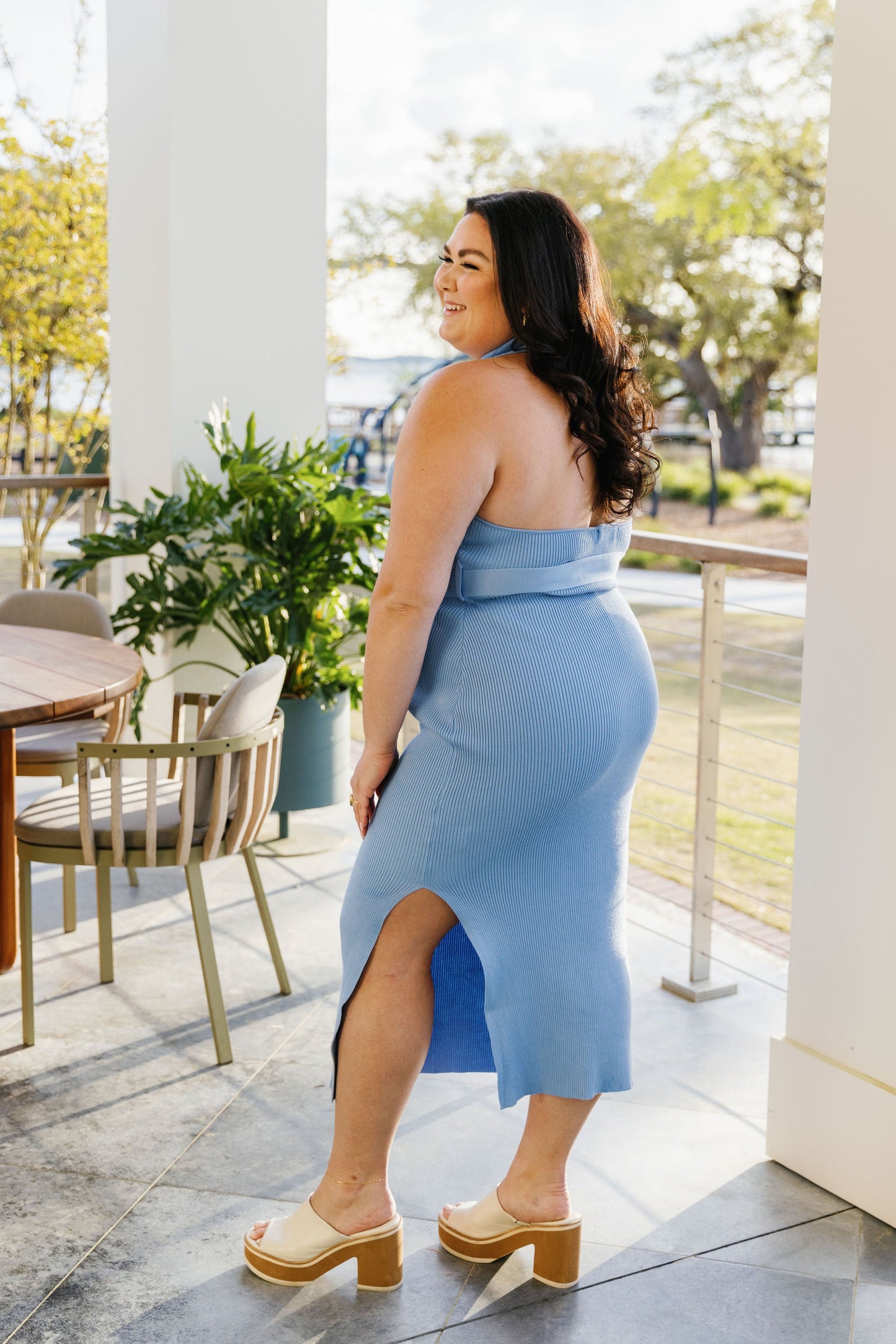 Something Blue Halter Midi