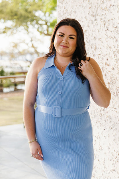 Something Blue Halter Midi