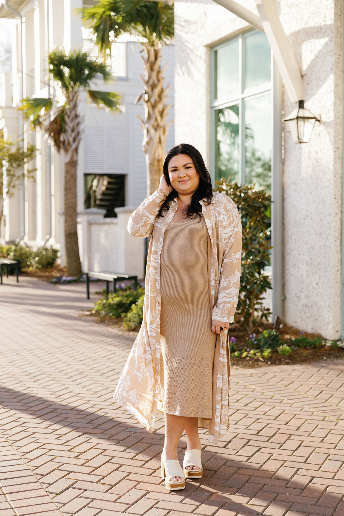 Palm Springs Kimono Shirt Dress