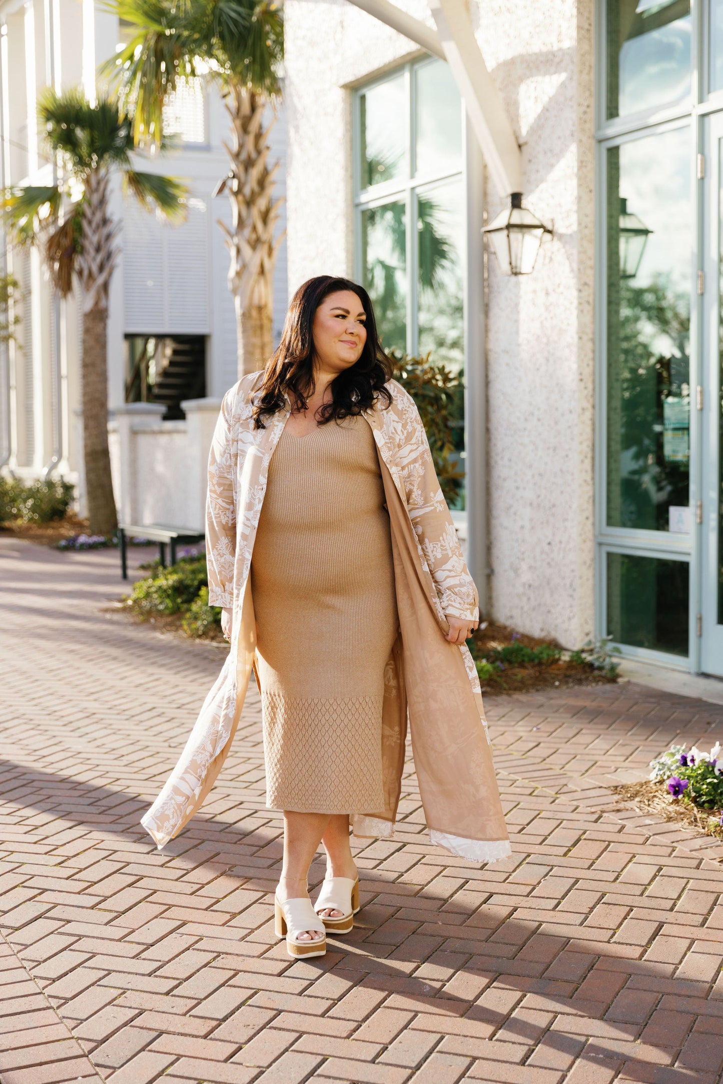 Palm Springs Kimono Shirt Dress