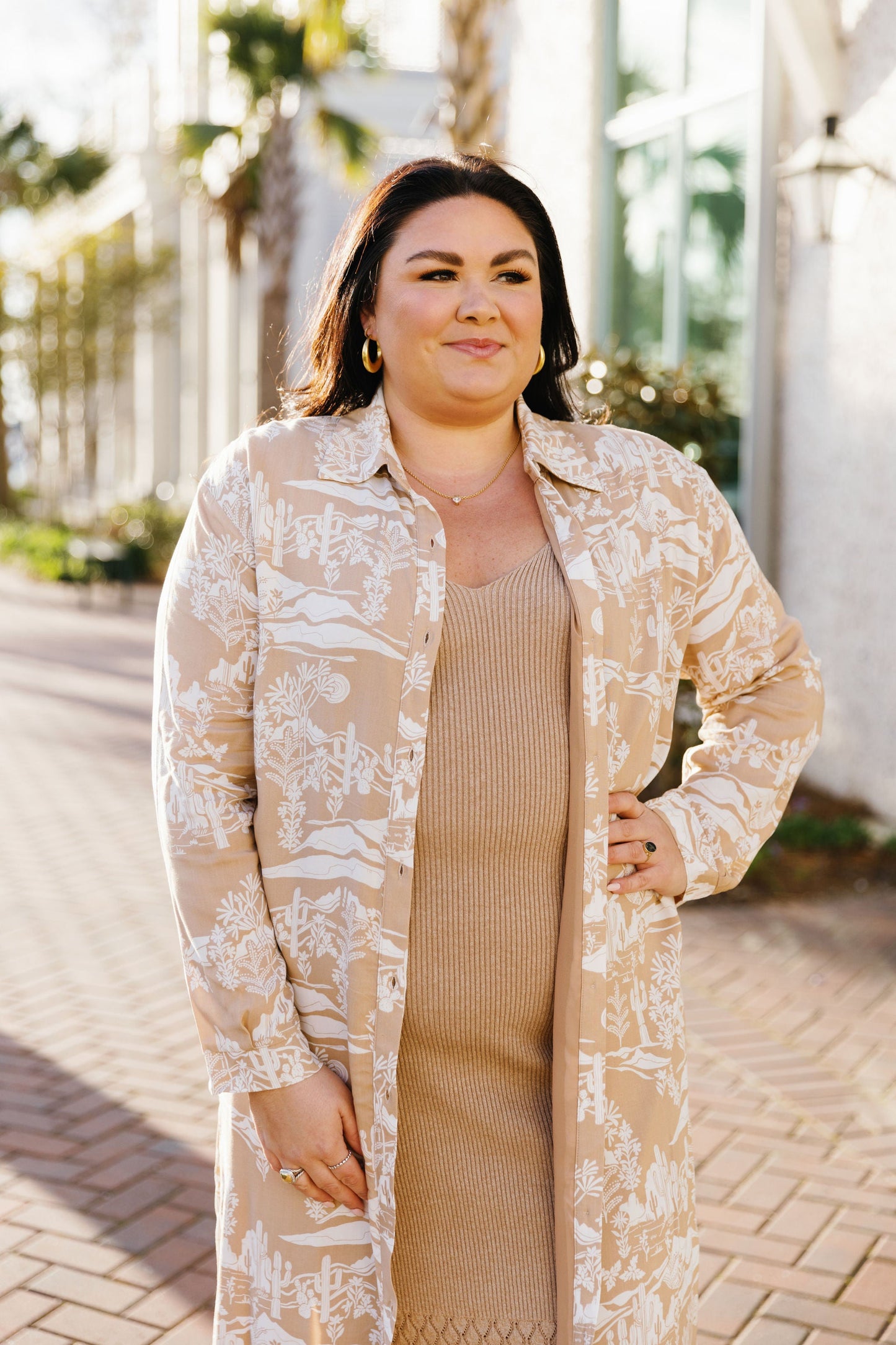 Palm Springs Kimono Shirt Dress