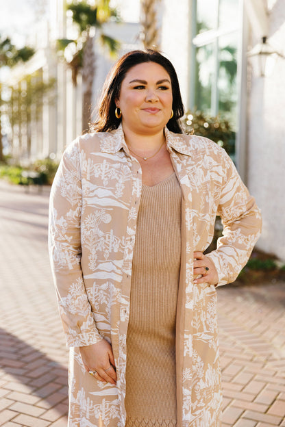 Palm Springs Kimono Shirt Dress