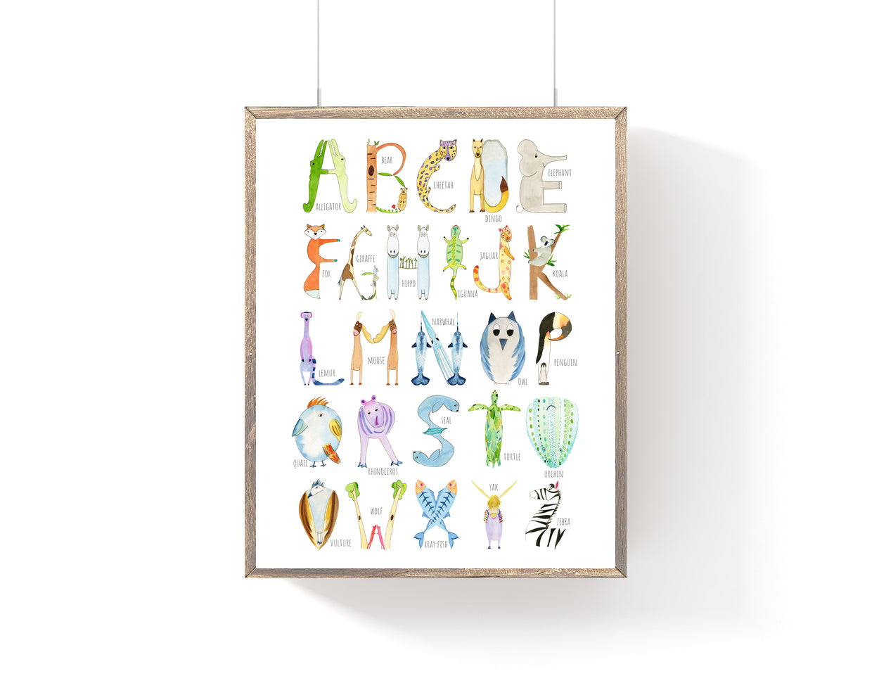 Large Framed Art - Animal or Alphabet