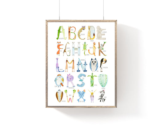 Large Framed Art - Animal or Alphabet