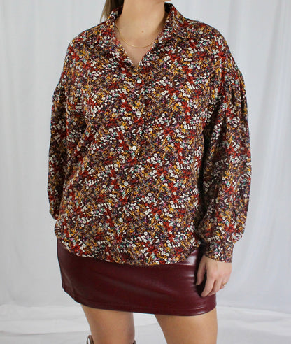 Fall Florals Button Up Shirt