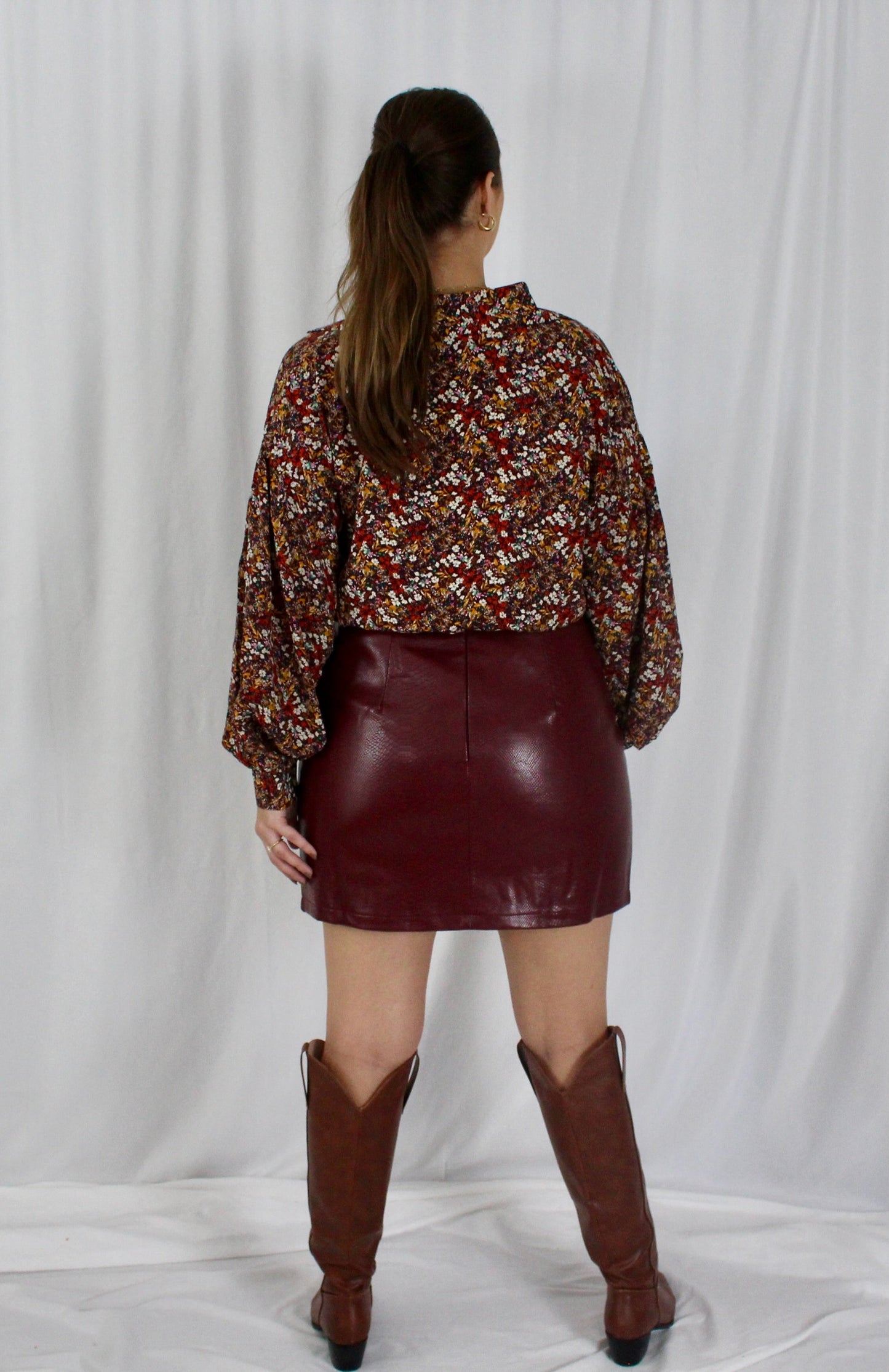 Famous Croc Leather Skirt
