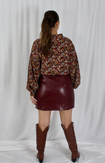 Famous Croc Leather Skirt