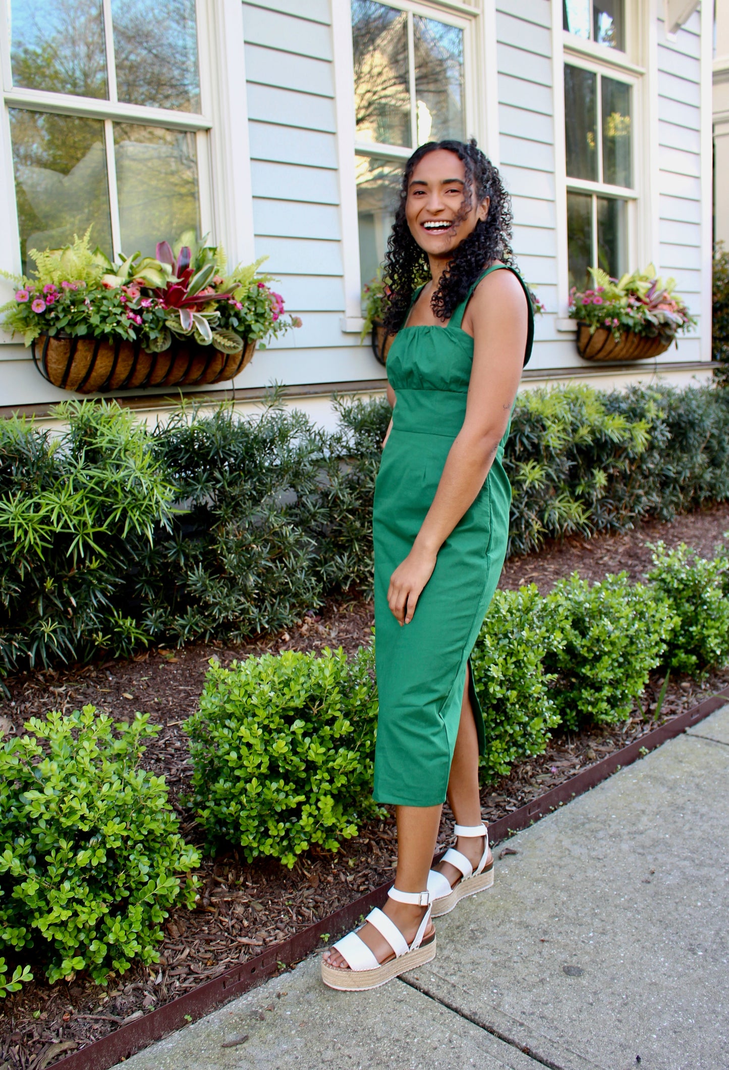 Green Goddess Midi Dress