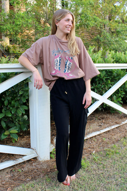 Something Extra Black Linen Pants