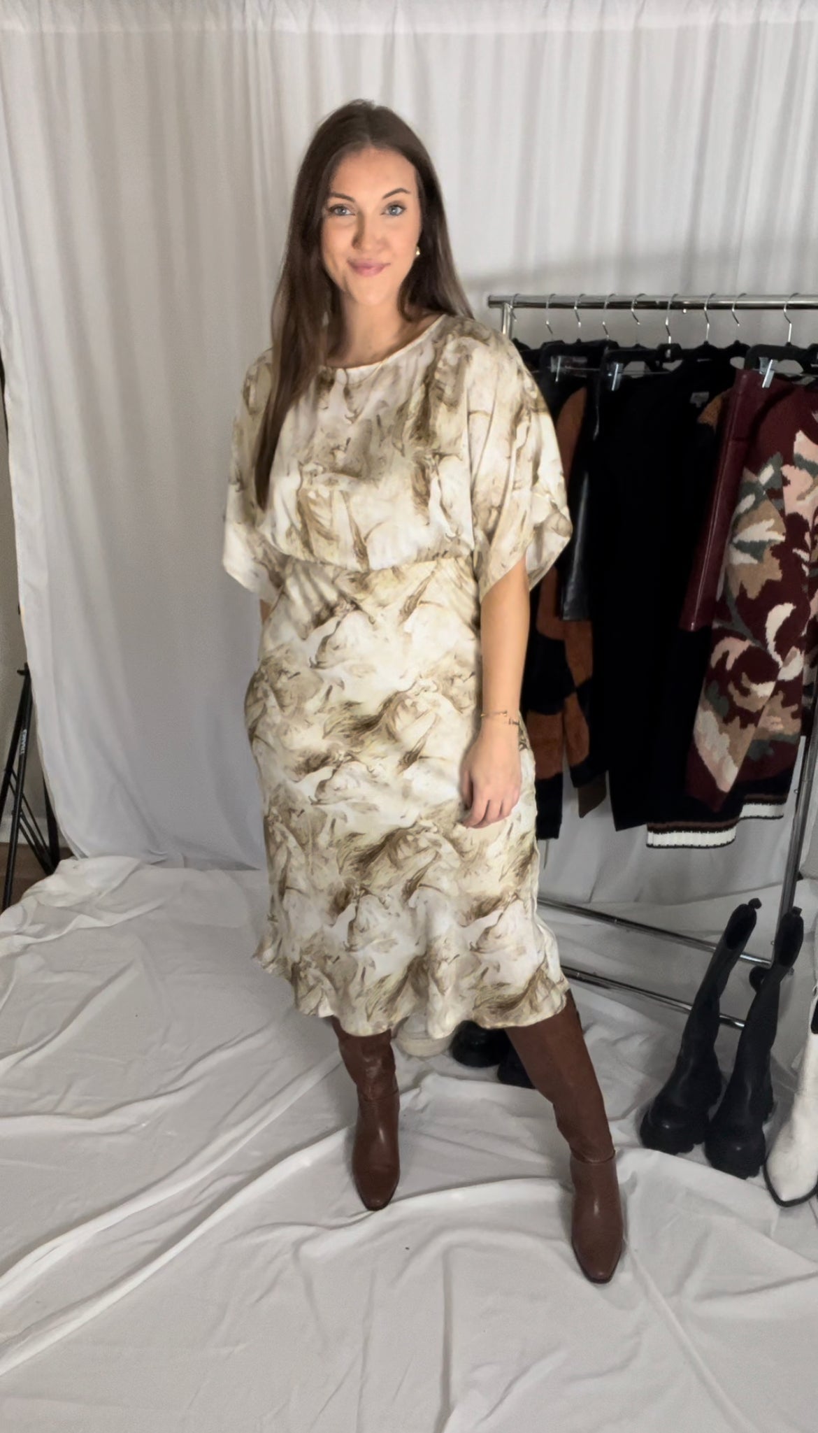 Marble Midi Dress