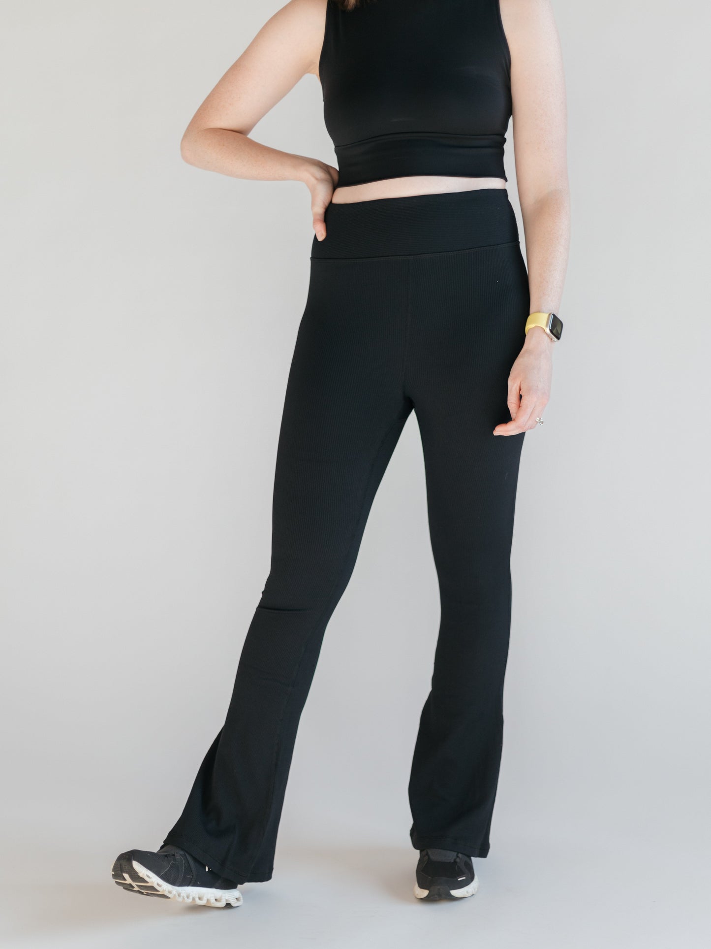 Ribbed Wide Flare Leggings