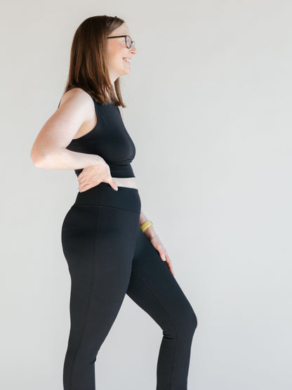 Ribbed Wide Flare Leggings