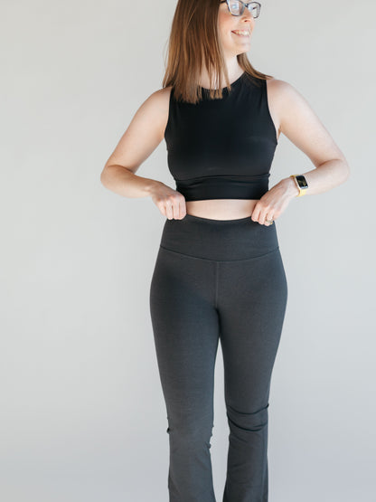 Flare Swoop Back Leggings