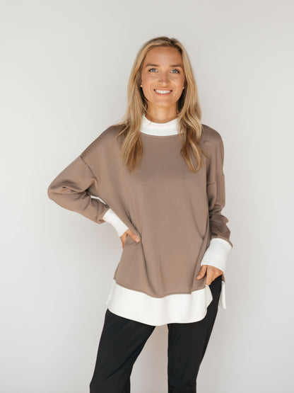 SY Lightweight Mock Neck Pullover