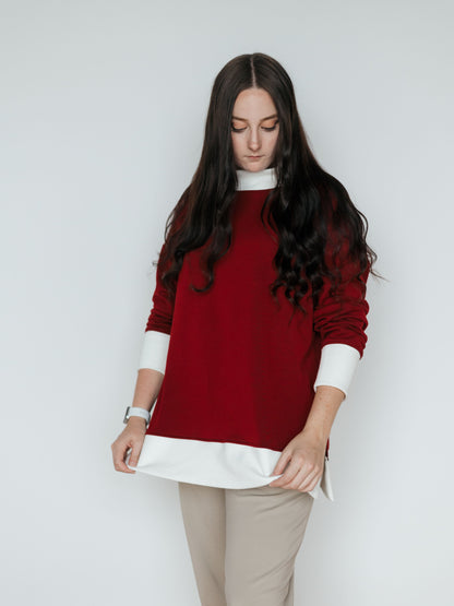 SY Lightweight Mock Neck Pullover