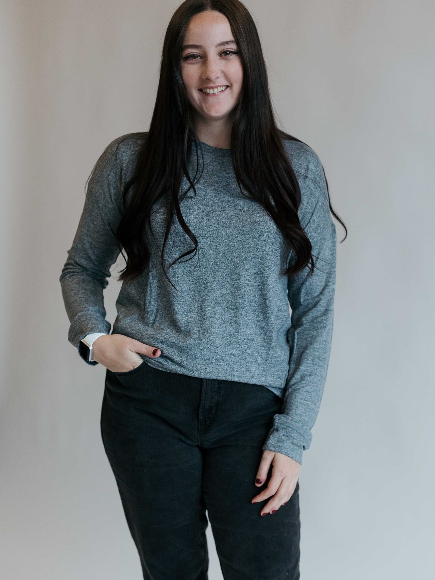 Brushed Crew Neck Long Sleeve