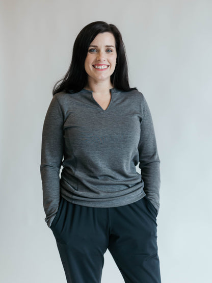 Key Hole Long Sleeve Top