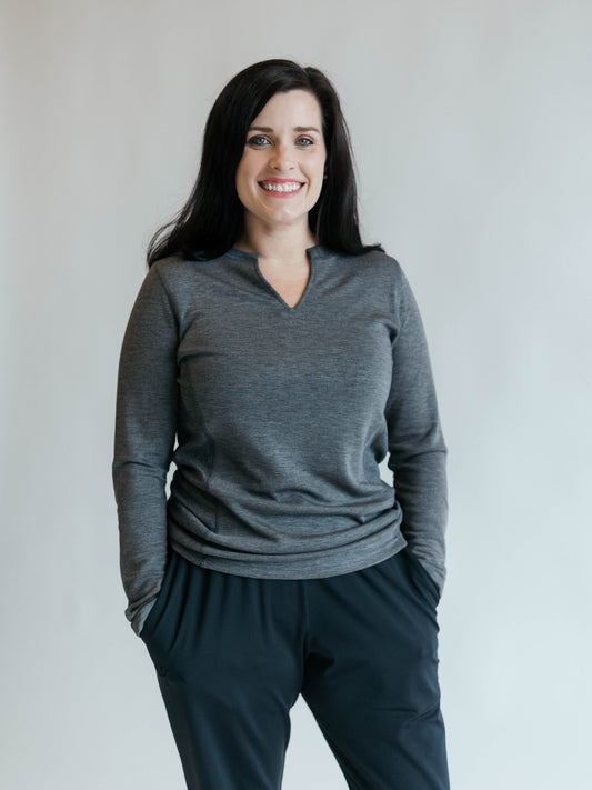 Key Hole Long Sleeve Top