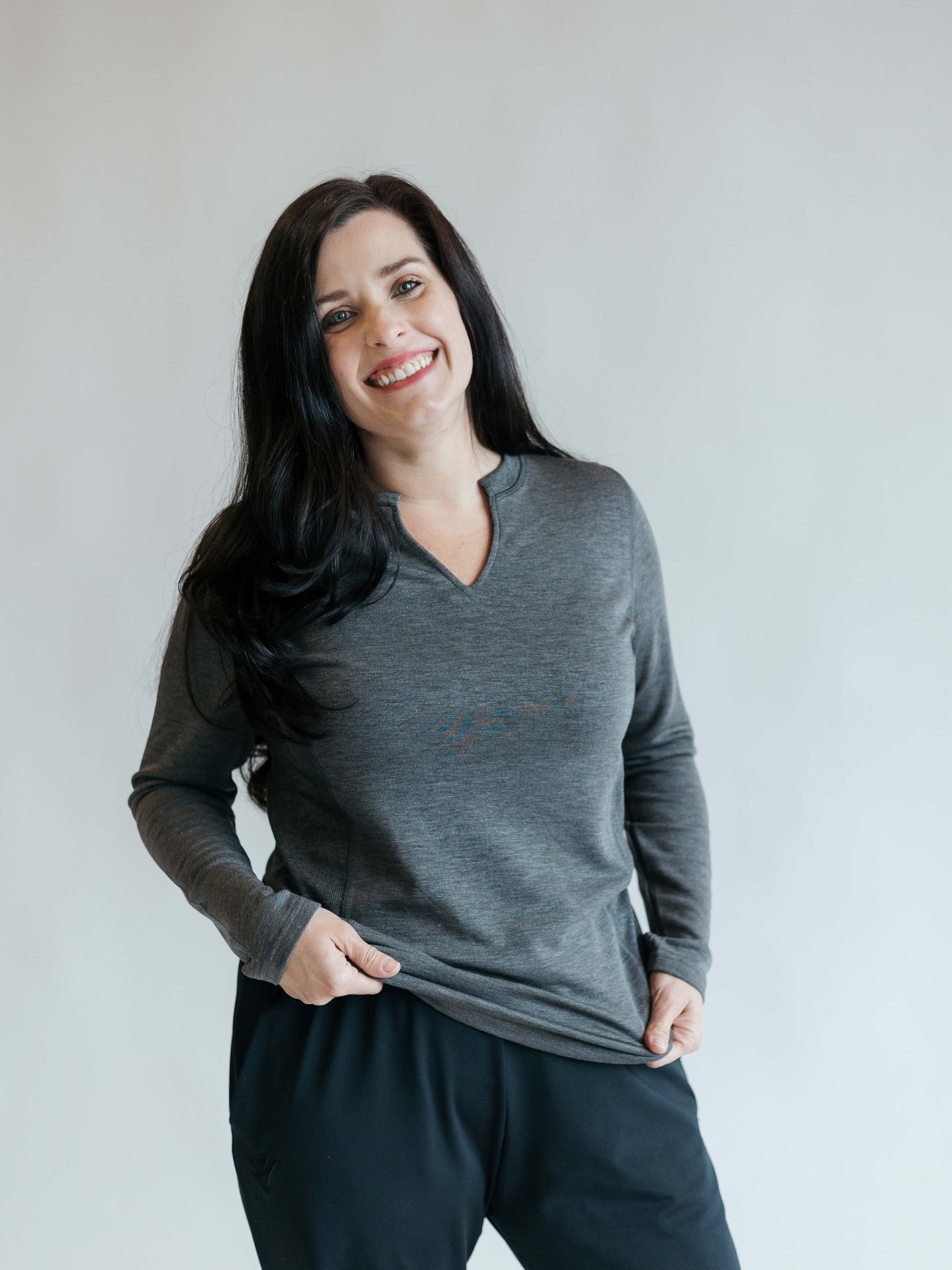Key Hole Long Sleeve Top