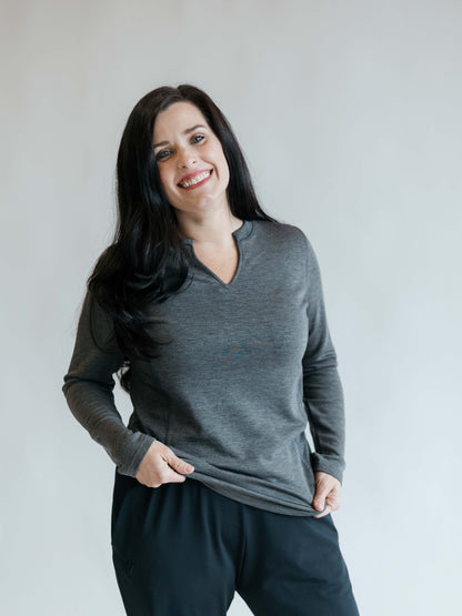 Key Hole Long Sleeve Top