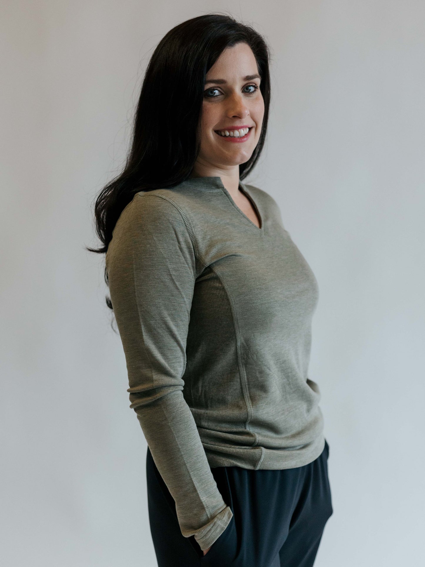 Key Hole Long Sleeve Top