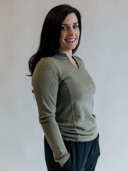 Key Hole Long Sleeve Top