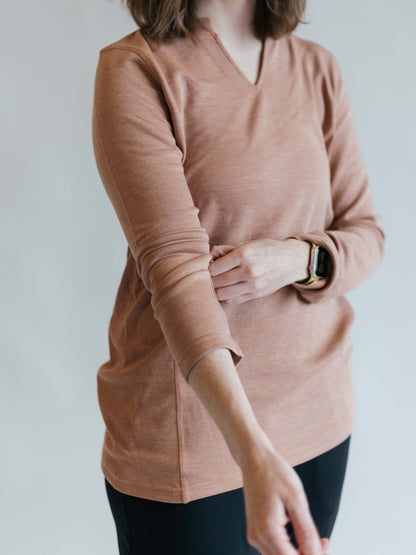 Key Hole Long Sleeve Top